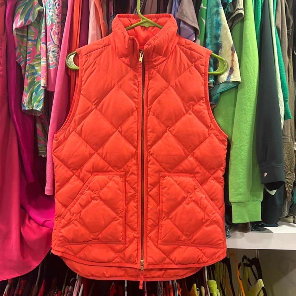 J. Crew peach puffy vest